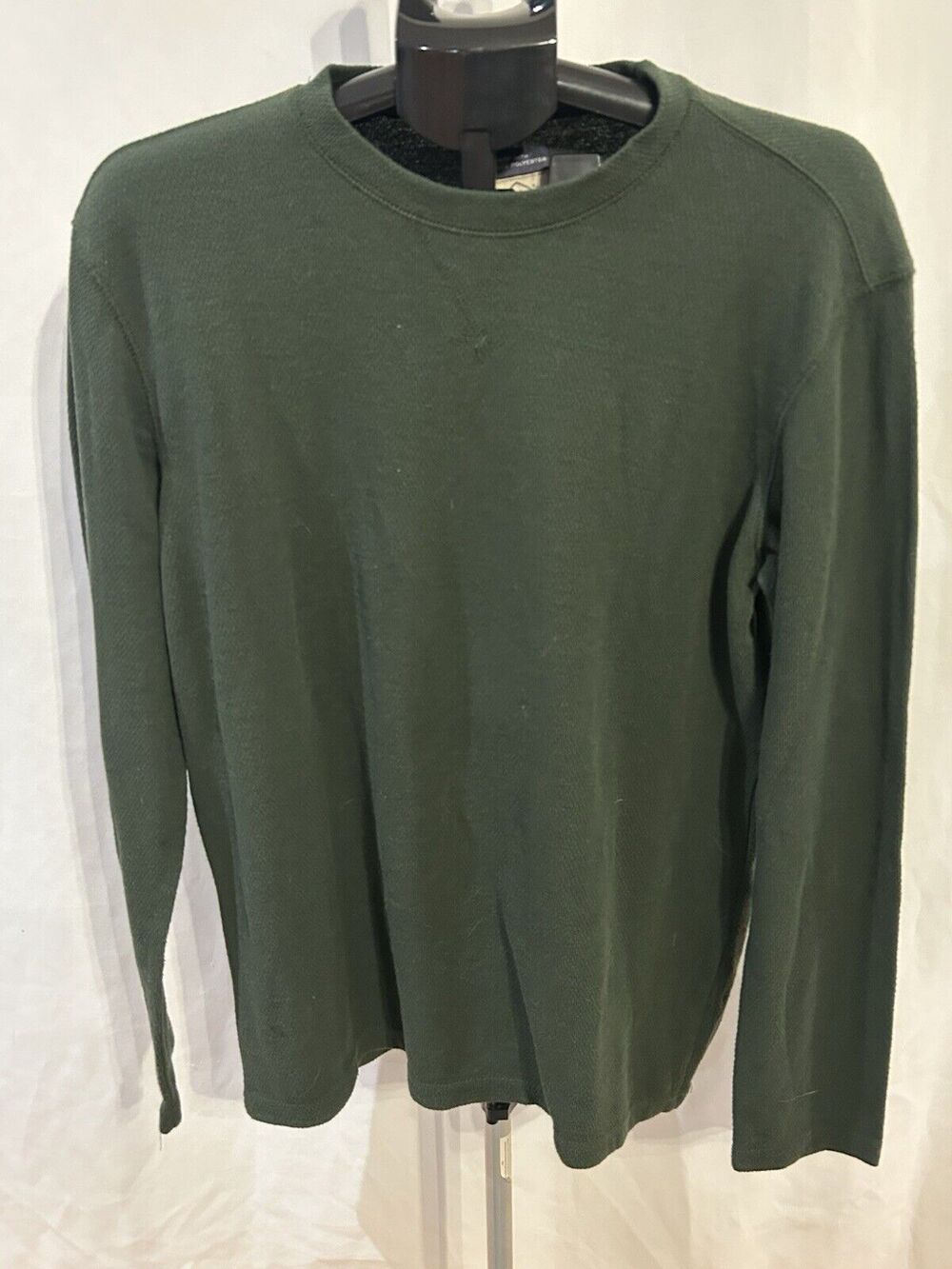 St. John's Bay Green size L Waffle Knit Long Sleeve Shirt